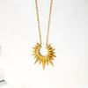 Minimalist Sun Pendant Gold Necklace Fashionable Layering Choker Jewelry Unique Luxury Design