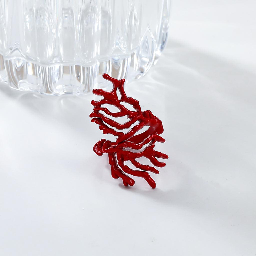 Women's Summer Beach Coral Shaped Ring