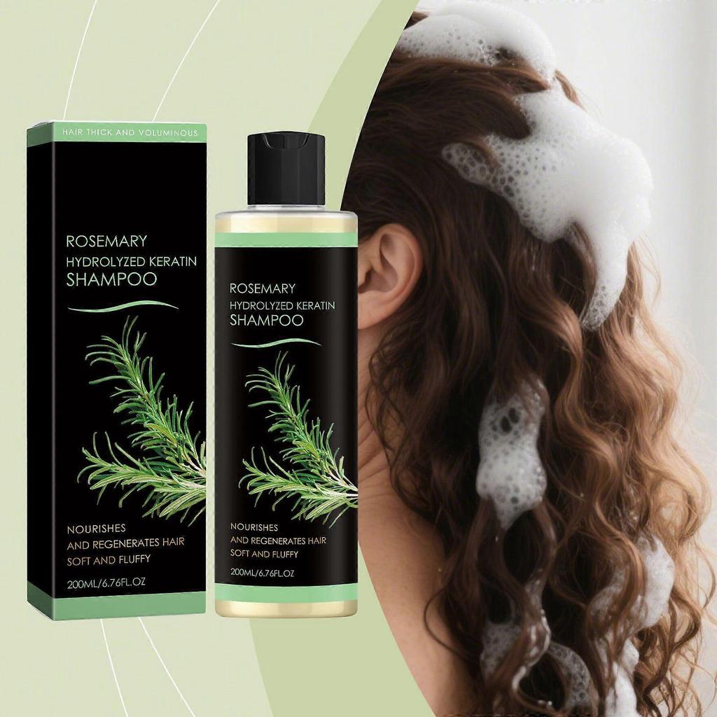 Shampoo alla Cheratina Idrolizzata al Rosmarino, Shampoo Biologico al Rosmarino, Pulisce Profondamente e Nutre il Cuoio Capelluto Promuovendo la Rigenerazione dei Capelli