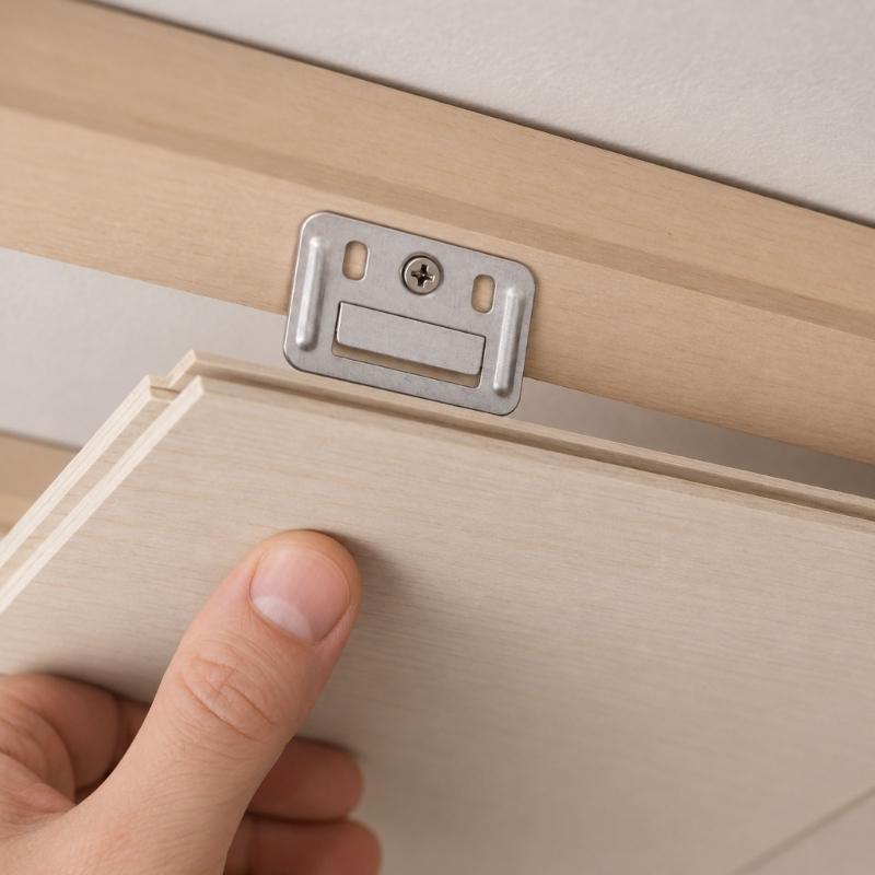 Metal Concealed Wall Board Clip Fasteners for Ceiling Installation with Positioning Holes and Steady Fixing Form for Interior Use