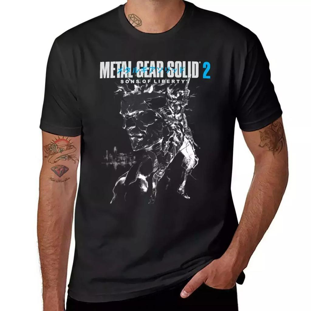 MGS2 - Bootleg T-Shirt Aesthetic clothing boys whites sweat t shirts for men cotton