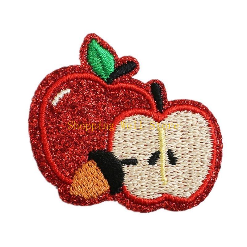 

KX4B Christmas Iron-on Embroidered Patches Sew Applique Embroidered Patches for Jeans Clothing Festival DIY Christmas Gifts