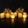 Freepower LED Candle Light Set, Smokeless, Electric Candles, with Remote Control, Waterproof, and Brightness Adjustment (Set of 6, Black)