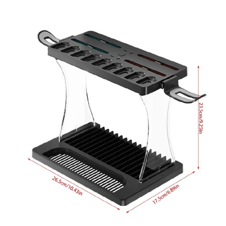 Multi Functional Charging Station Gaming Organiser With LED Lighting And Secure Storage Compartment for NS2