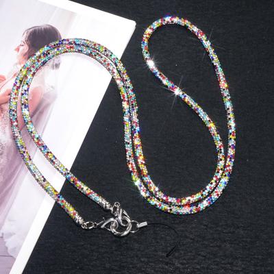 New Luxury Crystal Rhinestone Phone Lanyard Bright Bling Bling Phone Case Chain Straps Phone Anti-lost Rope Phone Accessories