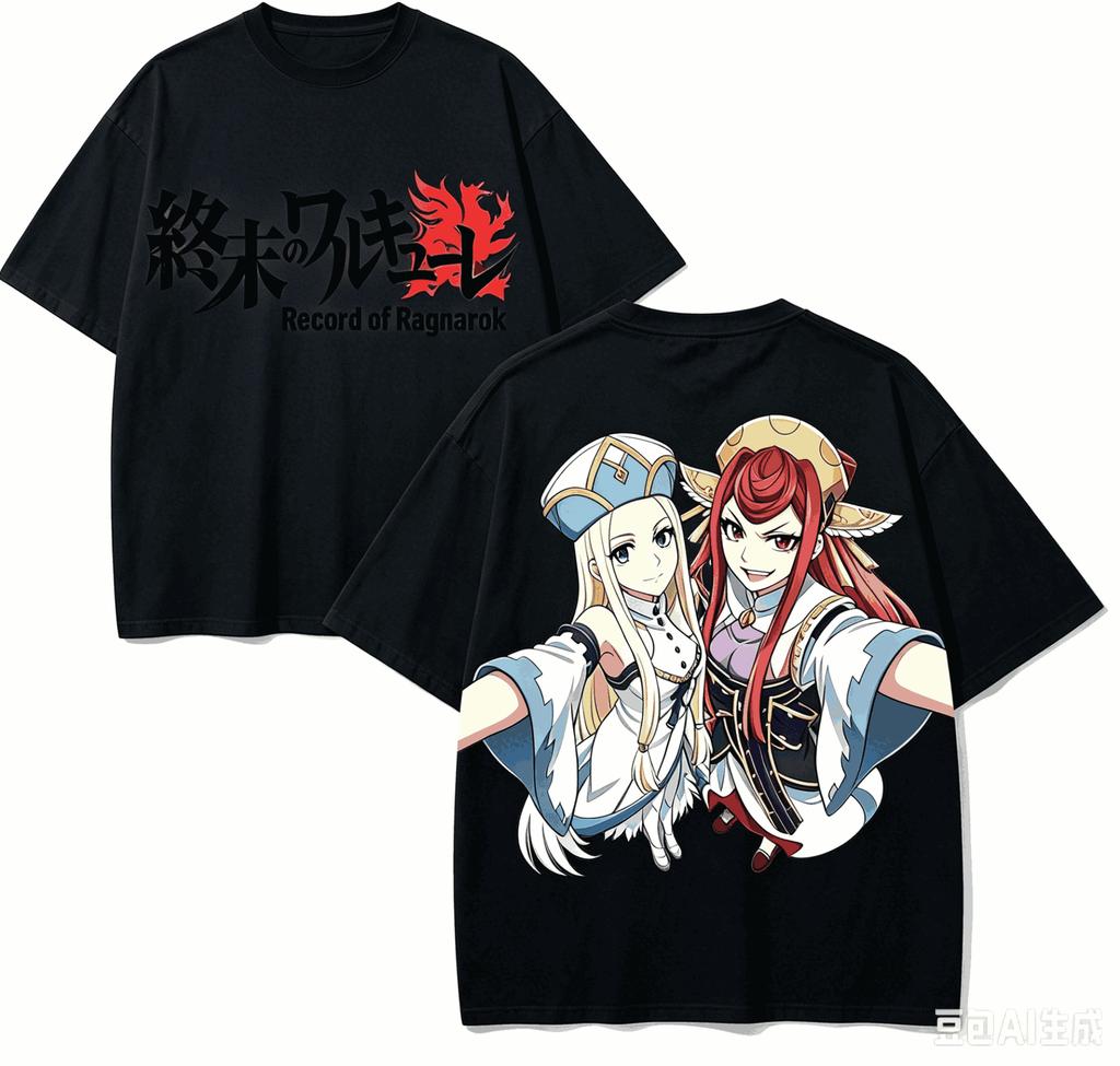 Record of Ragnarok Anime Lover T-shirt Harajuku Cotton New Model High Street Retro Oversized Un