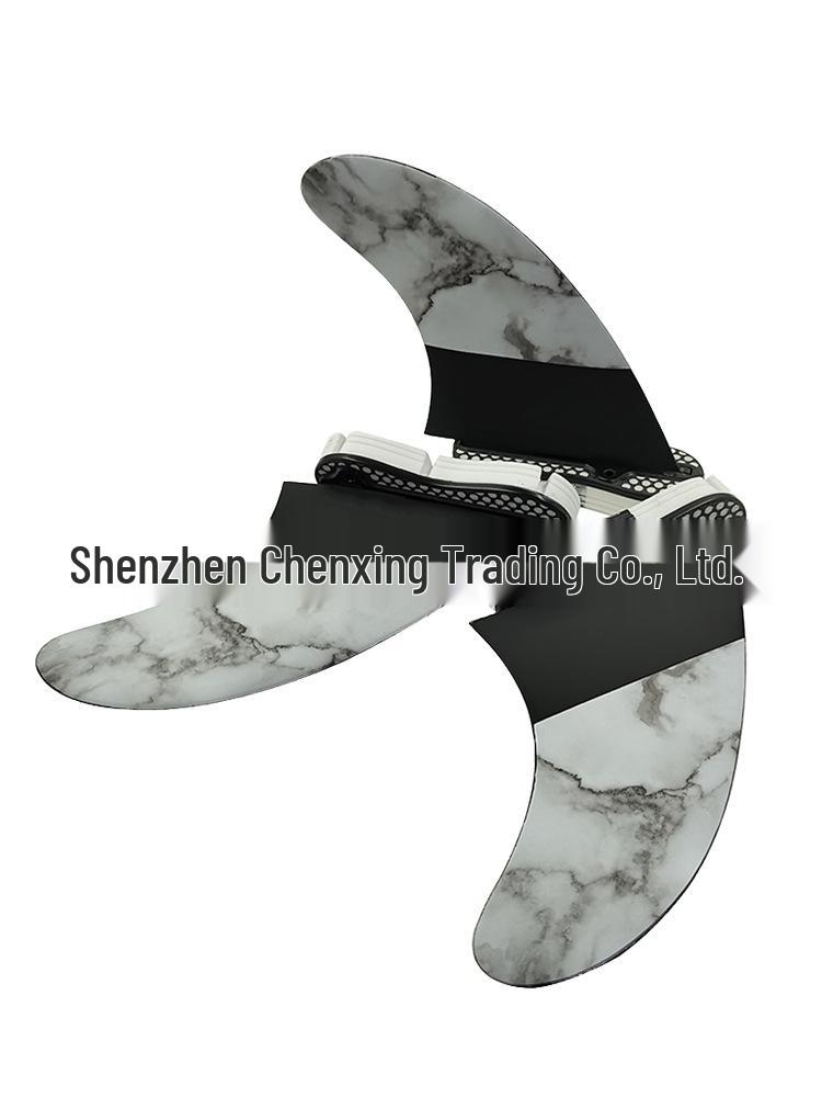 Marble Pattern Double Tab Tail Fin Surfboard Accessory for FCS2