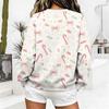 Women's Casual Christmas Print Crewneck Sweatshirt Pullover for Holiday Everyday Wear