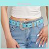 Womens Style Wide Pu Leather Belt With Sparkling Sequin Decor For Casual Fashion