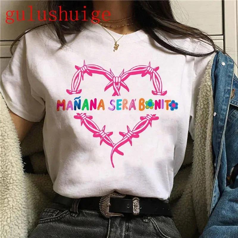Y2k 90s Unisexana Sera Bonito Bichota Karol G Unisexs Tshirt Summer Casual Short Sleeve Tshirts O Neck Tee Trendy Unisexs Clothing
