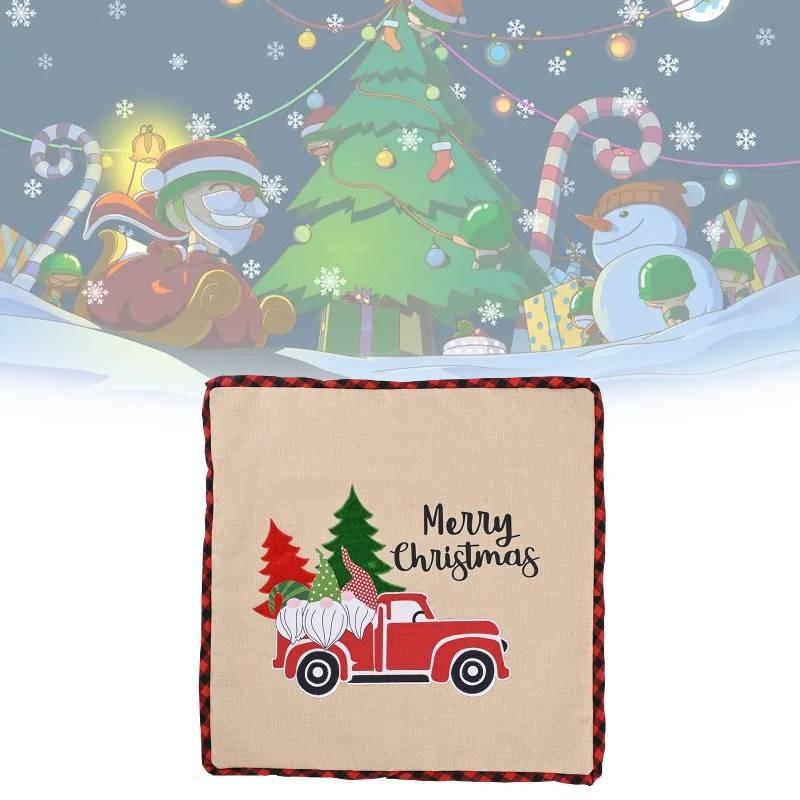 Christmas Case Pillow Holidaya Decoration Forest Elderly Sofa Cars Dress Up