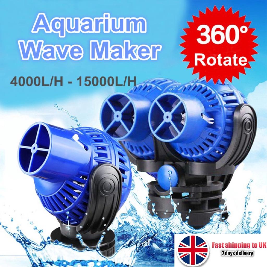 220V Acquario Vasca Pesci 360 Pompa per Movimento Acqua Testata di Potenza Base Magnetica 4000-15000L/H Agitatore d'Onde per Acquario Vasca Pesci
