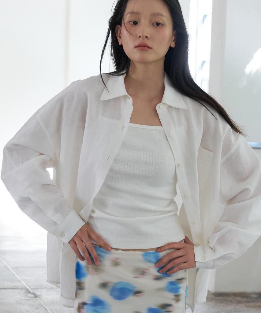SO IR Clean Linen Shirt - White