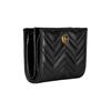 Gucci GG Marmont Letter Logo Solid Color Leather Wallet Women Wallet Black 781583-DTDHT-1000