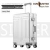 Aluminum-Magnesium Alloy Suitcase with Aluminum Frame, Universal Wheels, Combination Lock - 24" Carry-On for Students & Men's Business Travel.