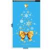 Gold Christmas Wreath & Tree Glass Door Sticker for Shop Windows