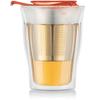 Tea Cup with Infuser - BODUM - YO-YO SET - 0.35 L - Double Wall - Glass and Stainless Steel