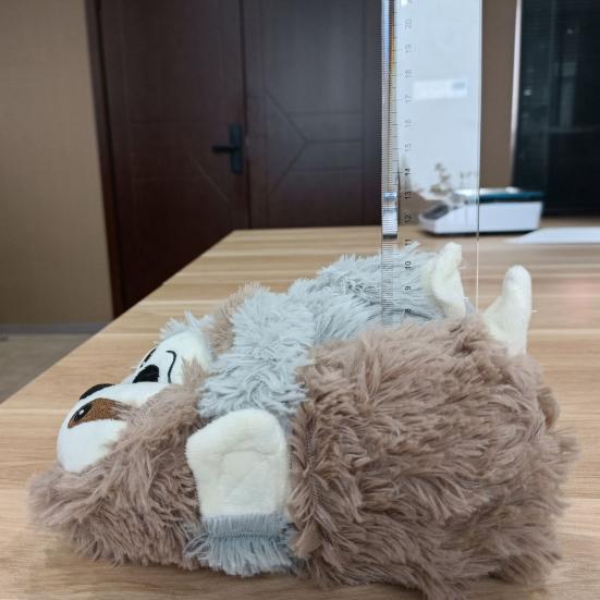 Pet Plush Toy Sloth Shape Bite-Resistant Plush Dog Chew Toy with Built-in Sound Device Soft Interactive Stress Relief Toy