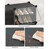SONGMICS Interlocking Shoe Rack, Plastic Shoe Storage Cabinet, 6-Slot Modular Storage Organiser Unit, 30 x 40 x 30 cm for Each Slot, with Doors