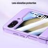 Skin Friendly Ultra Thin Matte Folding Hngle For Samsung Galaxy Z Flip 5 5G Case With Tempered Film Shockproof Protective Cover