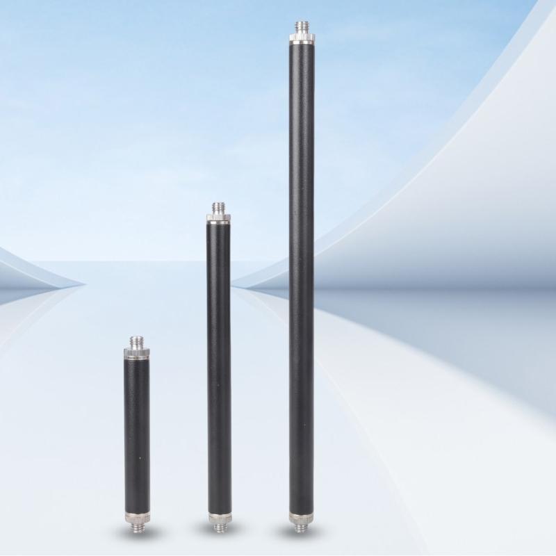 Metal 1/4 Female Thread Extension Rod for Photography Equipment with 1/4 to 3/8 Screw Adapter 10/20/30cm Length Option