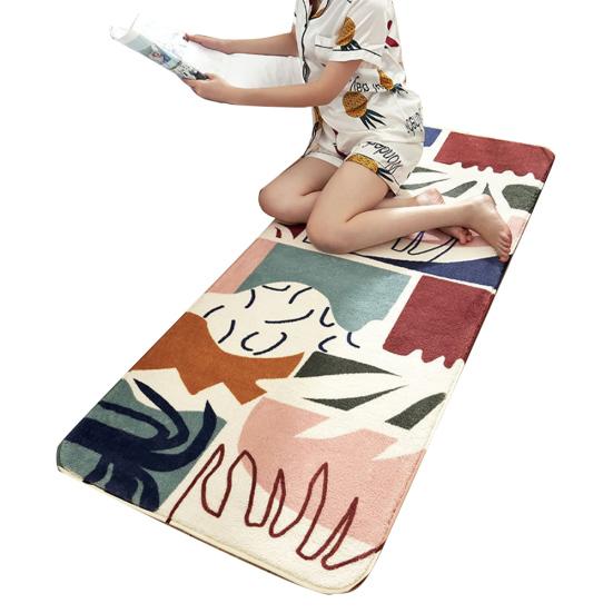 Blad Bokstäver Print Tjock mjuk matta Golvmatta Matta Kudde Sovrumsdekoration