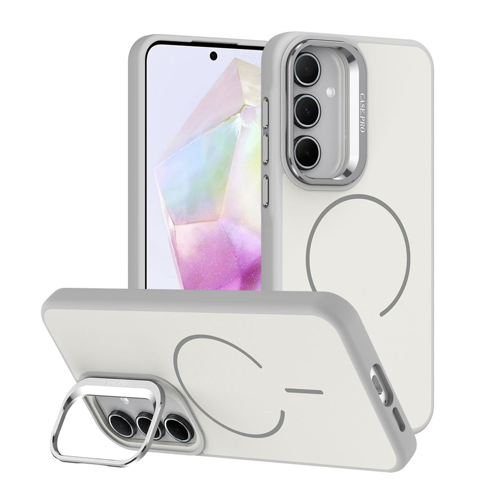 KEYSION Matte Skin Feel Lens Stand Phone Case for Samsung A55 5G A35 A25 A15 4G Magnetic Shockproof Back Cover for Galaxy A05S