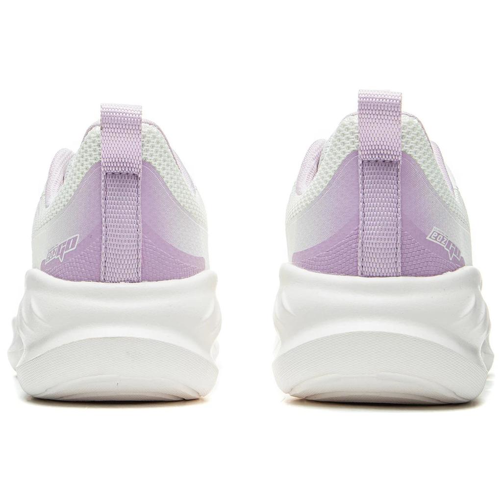 New LiNing EasyFit Fle Cushioning Abrasion Resistant Breathable Rebound Low Top Running Shoes Women's White Purple ARSU094-3