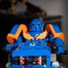 JD124 Blue Mecha Battle Hammer Building Blocks Motorcycle – Educational DIY Model Toy for Boys