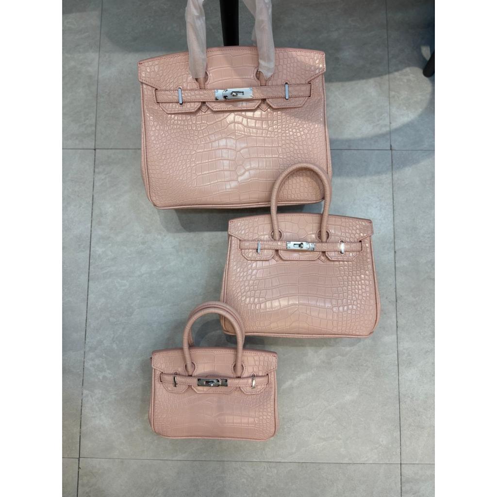Geantă platinum cu model crocodil transfrontalier 20/25/30 cm Modă europeană și americană geantă tote portabilă cu model piatră en-gros