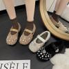 Women Flats Fur Loafers Brand Luxury Shoes Winter Fashion  Shoes 2025 New Dress Cotton Dance
