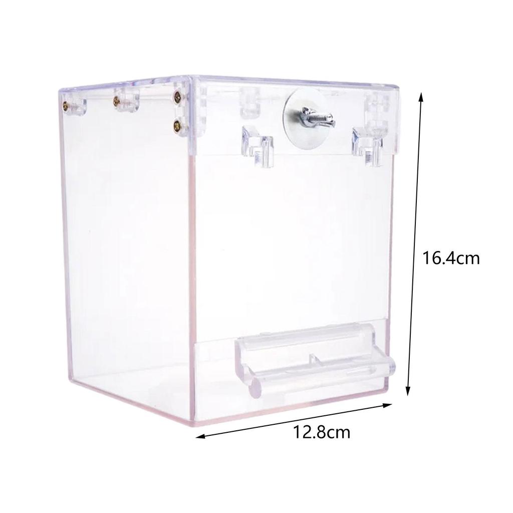 Bird Birdbath Tub Clear Parrot Bathing Box Cage Accessories Bath Shower Box for Budgerigar Canary Little Birds Lovebird Bath