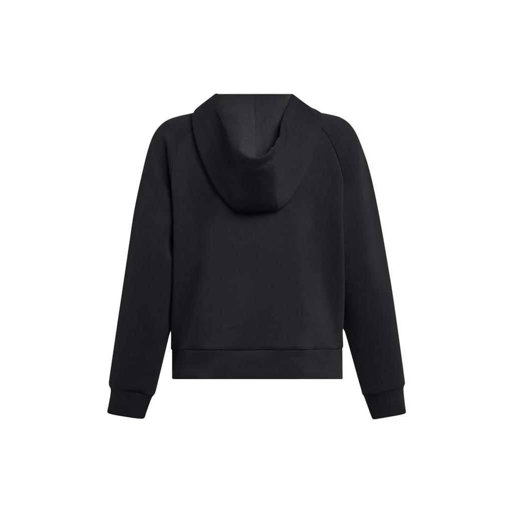 Under Armour Solid Color Short Hooded Pullover Sweatshirt Women Tops Black 1379843-001