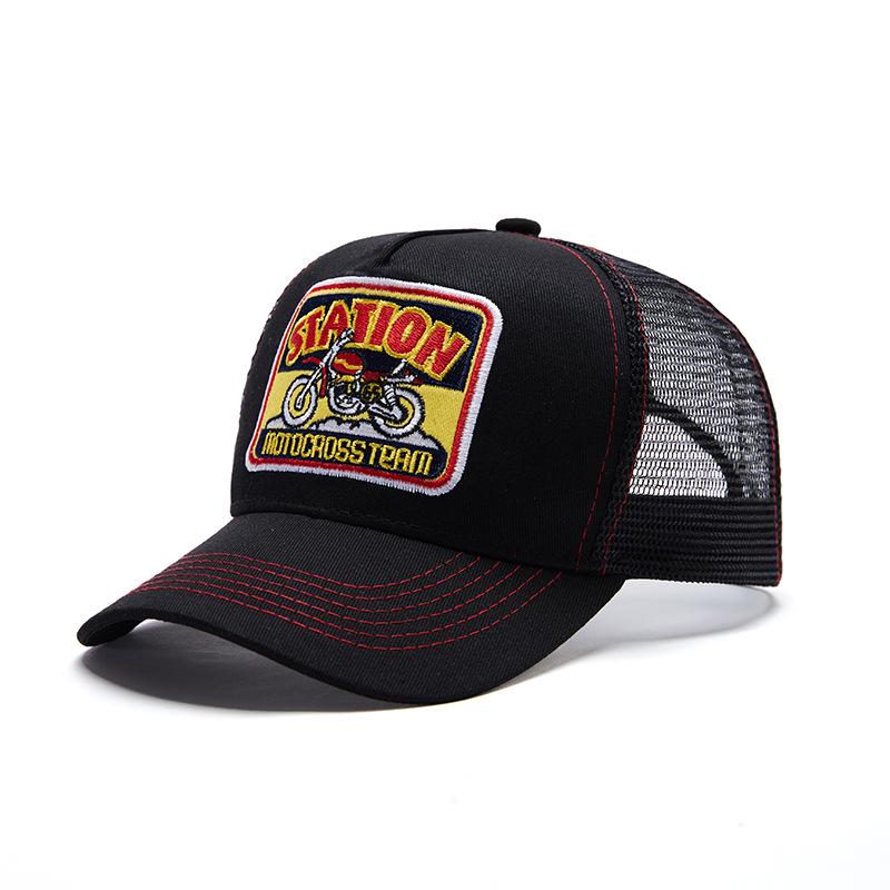 Customizable Embroidered Duckbill Cap - Trendy European & American Men s Summer Baseball Hat with Hip Hop Style & Sun Protection чёрный