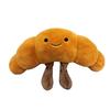 Cowhorn Bun Cartoon Cushion With Plush Outer For Living Room Decor