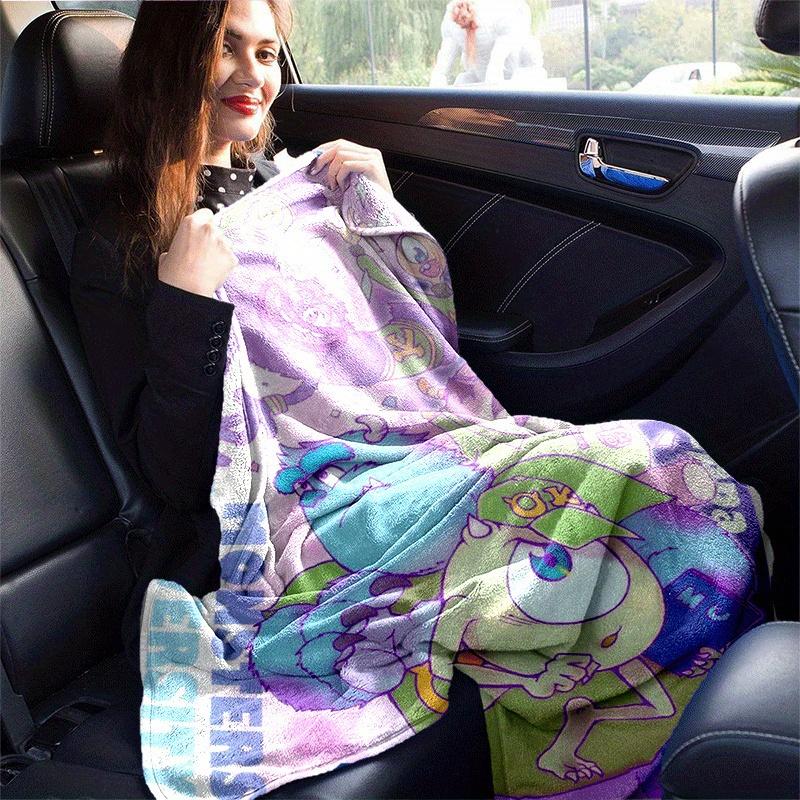 1pc Monsters, Inc. Printing Blanket - Soft, All-Season Throw for Office Blanket,  | Personalized Gift with Adorable Cartoon Design