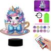 DIY Unicorn Diamond Art Painting Lamp Diamond Painting Bedside Lamp Arts Crafts Home Decoration for Bedroom Decor Gifts