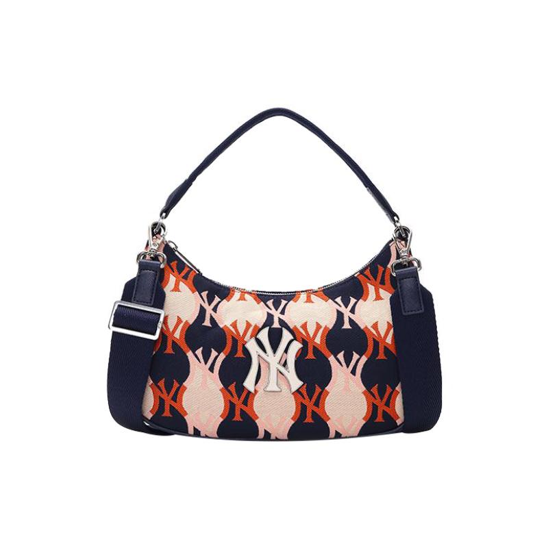 

MLB Monogram Polyamide Shoulder Bag, Handbag, Shoulder Bag, Crossbody Bag Regular Women s Dark Marine Blue Casual 3ABQS072N