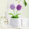 Hand-woven tulip flower pot, realistic simulation flower design, perfect gift for girlfriend, relatives, friends, bright colorful home and party