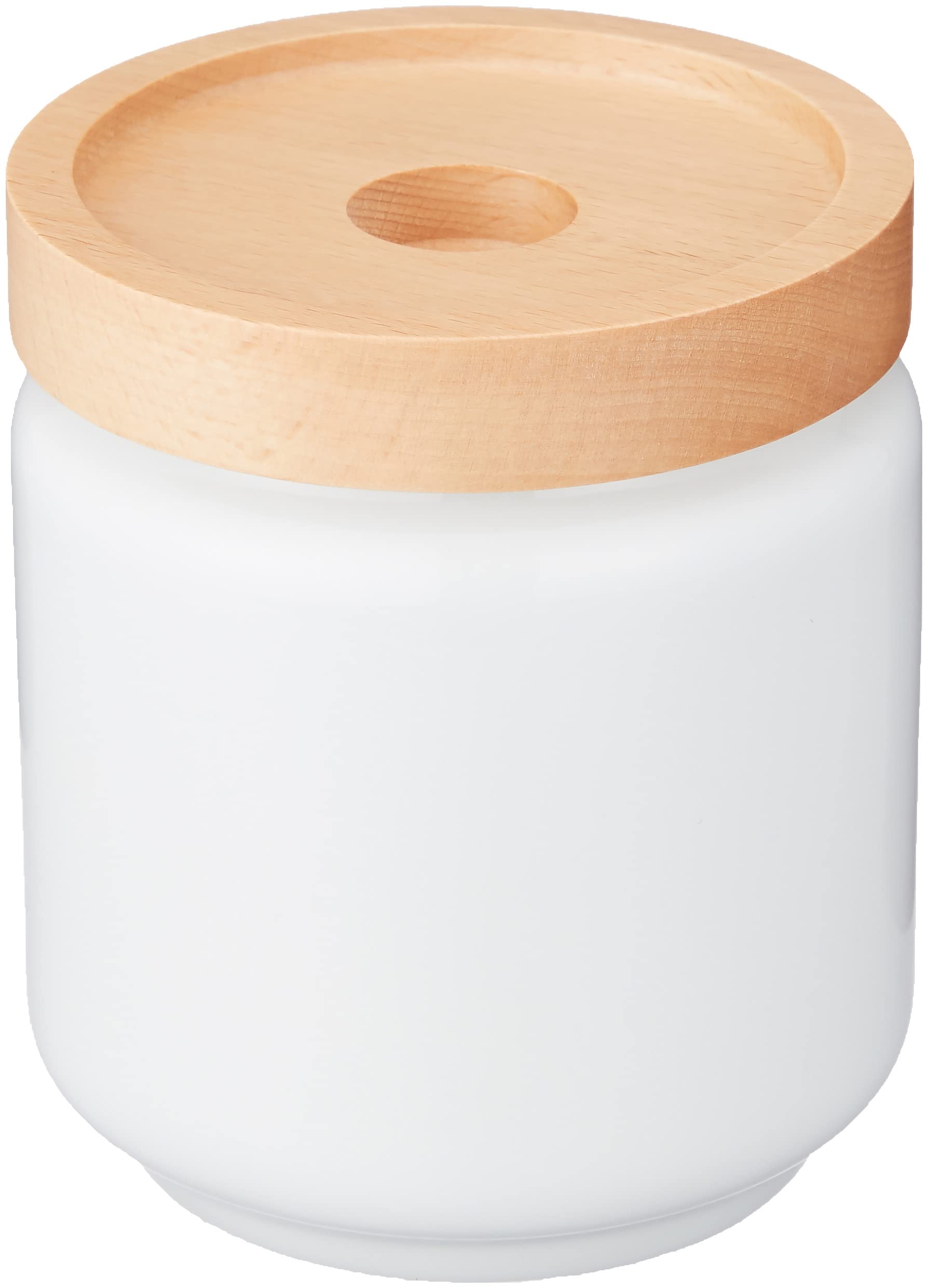 

Ishimaru Tougei Hasami Ware Wooden Lid Canister Storage Container, Large, Approx. 450ml, White, Made in Japan, 112239 741