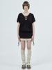 Phased Eyelet Lace Hooded Dress_Brown