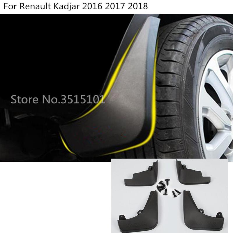 Car Styling Plastic Fender Soft Mudguard Detector Flap Splash Mud Guard Molding For Renault Kadjar 2016 2017 2018