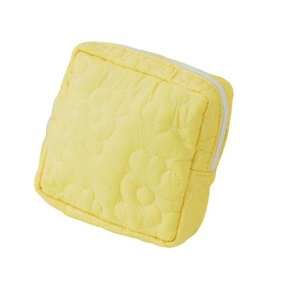 Sanitary Napkin Storage Bag Toiletries Keys Cards Storage Bag Organizer Floral Pattern Zipper Closure Travel Essentials Case