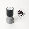1 Set Cute Black Cat Photosensitive Stamps, Cartoon Cat Pattern Decorative Stamps for Scrapbooking, Notes and DIY Handmade Craft