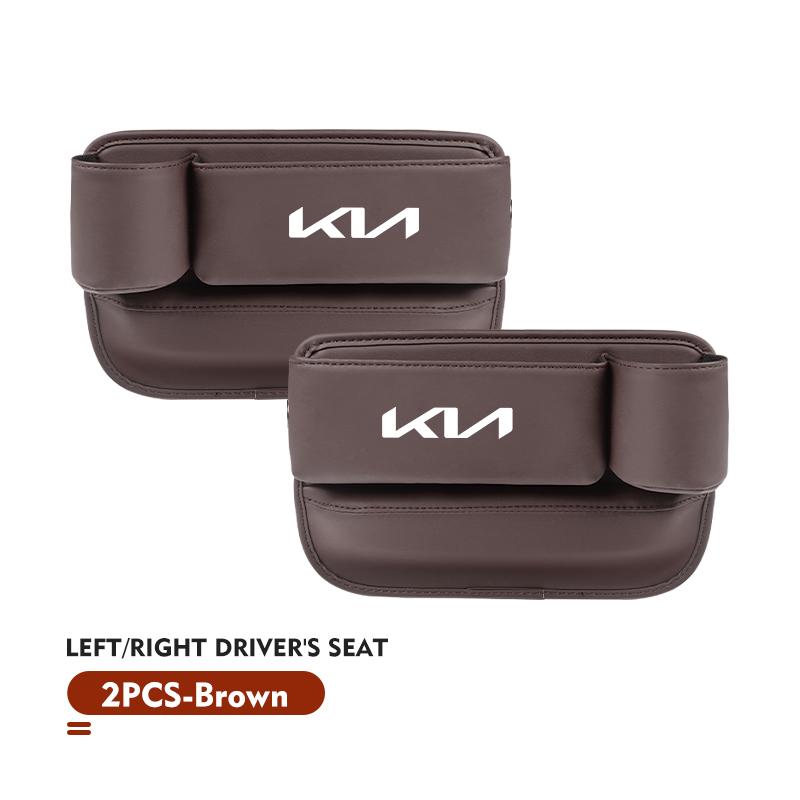 Car Seat Gap Organizer Leather Auto Console Side Crevice Storage Box For KIA K5 K2 Rio Optima Ceed Soul Picanto Stonic Venga K3 kcwx20