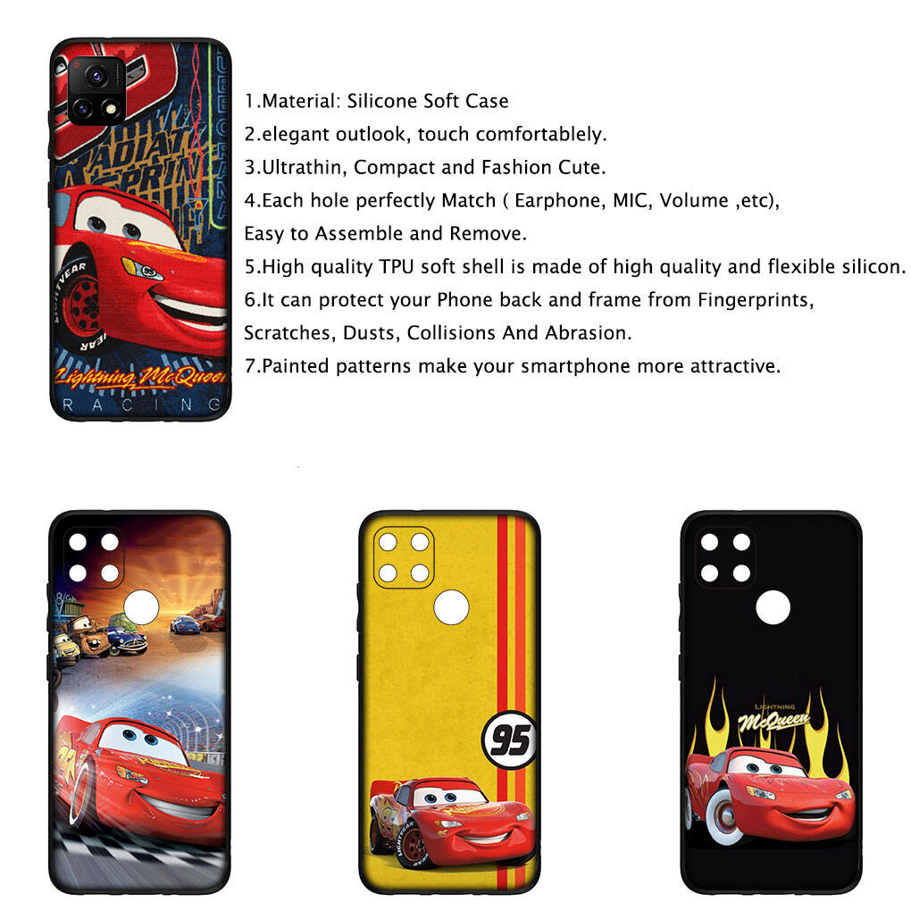 For Samsung Galaxy S25 S24 S23 S22 Ultra FE Plus A37 A57 A56 A55 A06 A16 A15 A36 A26 A35 A05 A25 A54 A34 Phone Case Cars Lightning McQueen 95 Cover