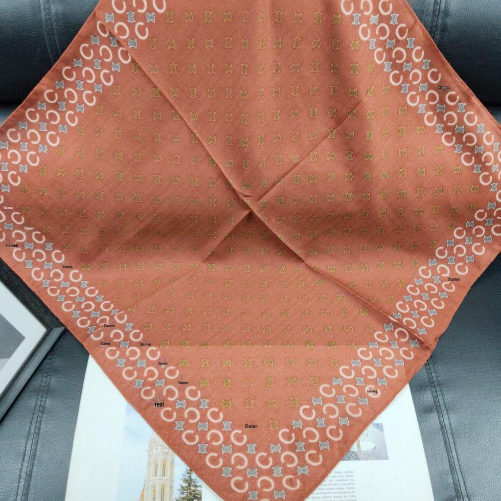 Foulard Rétro Chevrons Coton-Lin Soie: Sensation velours, Petit carré, Châle protection solaire, Cache-cou & Foulard pour femme.