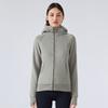 Winter Yoga Clothing Top Outdoor Sports Running Jacket Women Fall and Winter Fleece Cardigan Slim-Fit Hood Sweatshirt Women