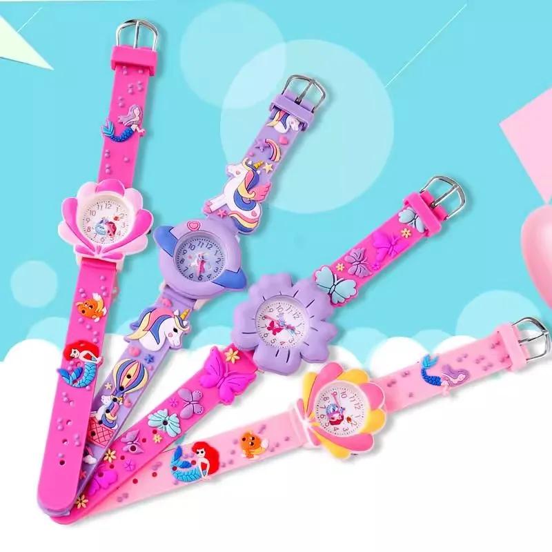 2025 Nuovo Orologio per Bambini con Stampa Girasole e Nuvole, Cinturino in Silicone, Ragazza, Carino, Cartone Animato, Orologio al Quarzo, Orologi per Bambini, Ragazzo, Ragazza