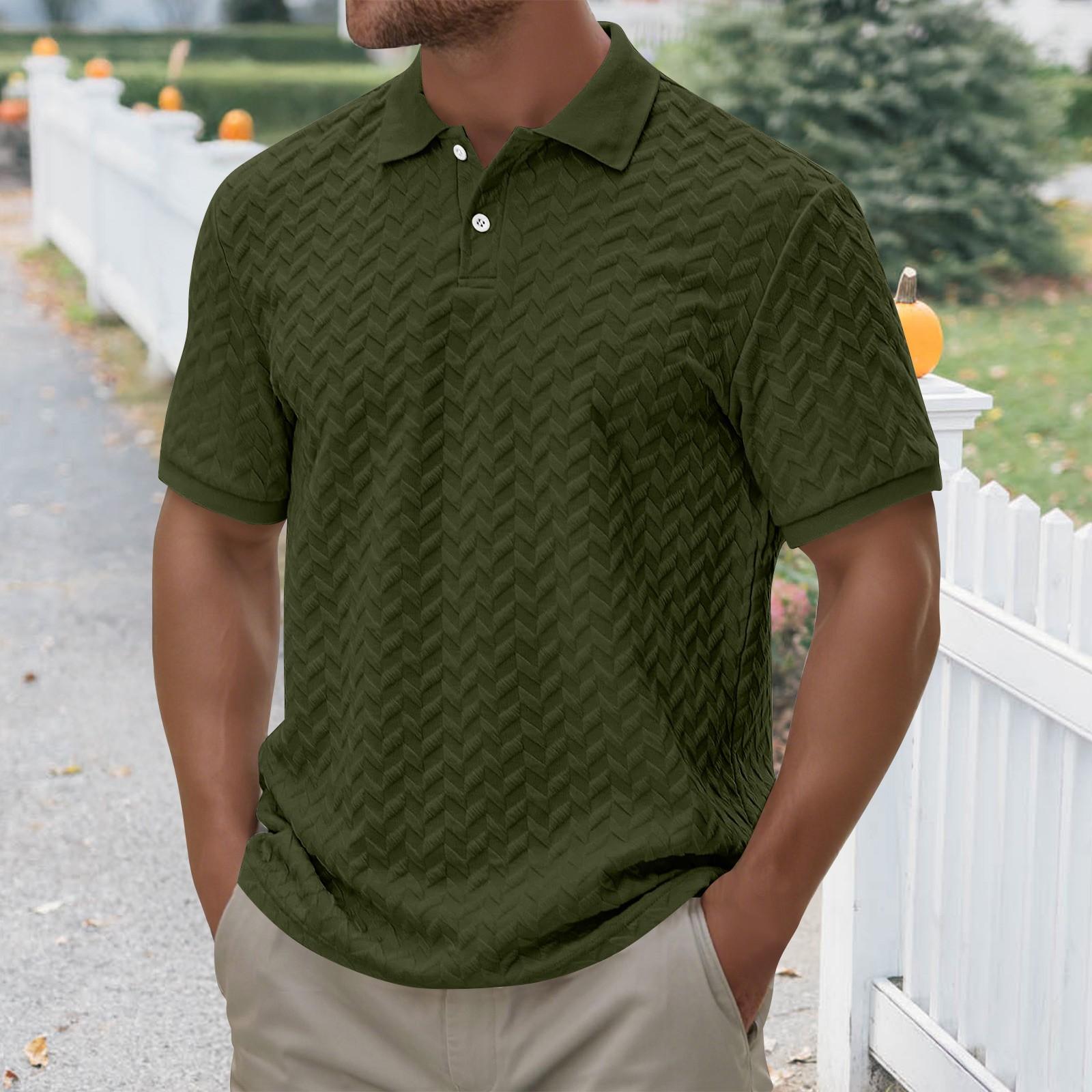 

Мужская летняя рубашка поло с коротким рукавом, однотонная, повседневная, с карманом на пуговицах XXL